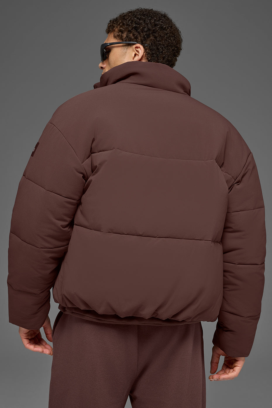 Stretch Woven Street Puffer - Brownstone--1