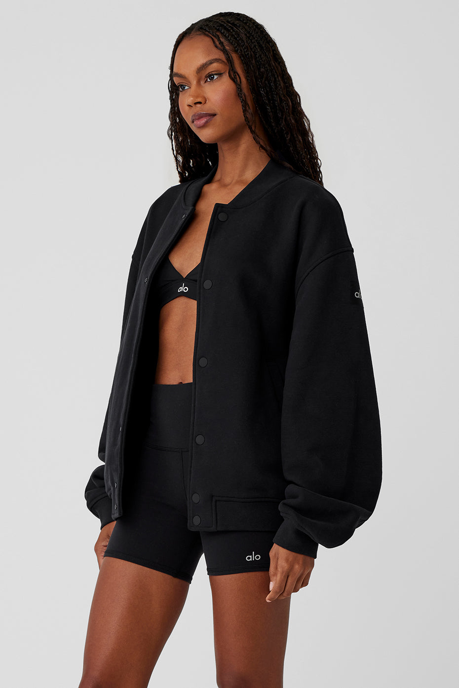 Renown Varsity Jacket - Black--2