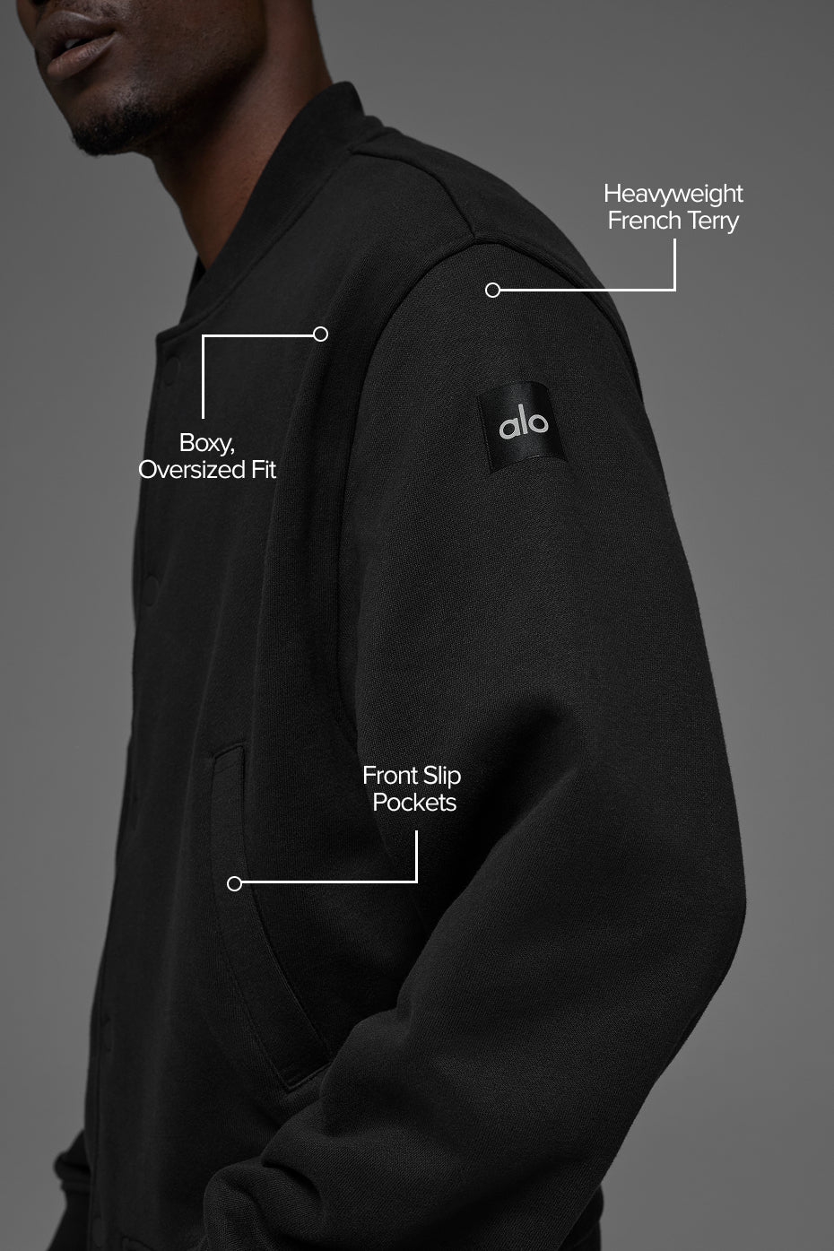 Renown Varsity Jacket - Black--1