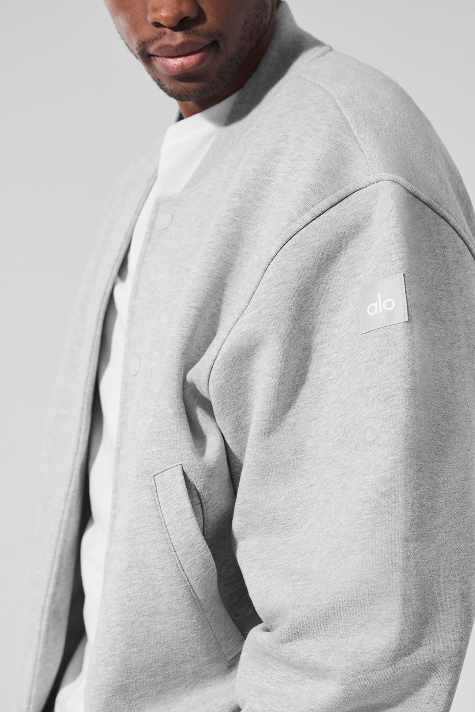 Renown Varsity Jacket - Athletic Heather Grey--2