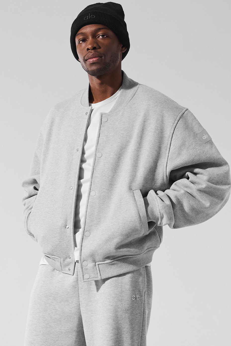 Renown Varsity Jacket - Athletic Heather Grey--3