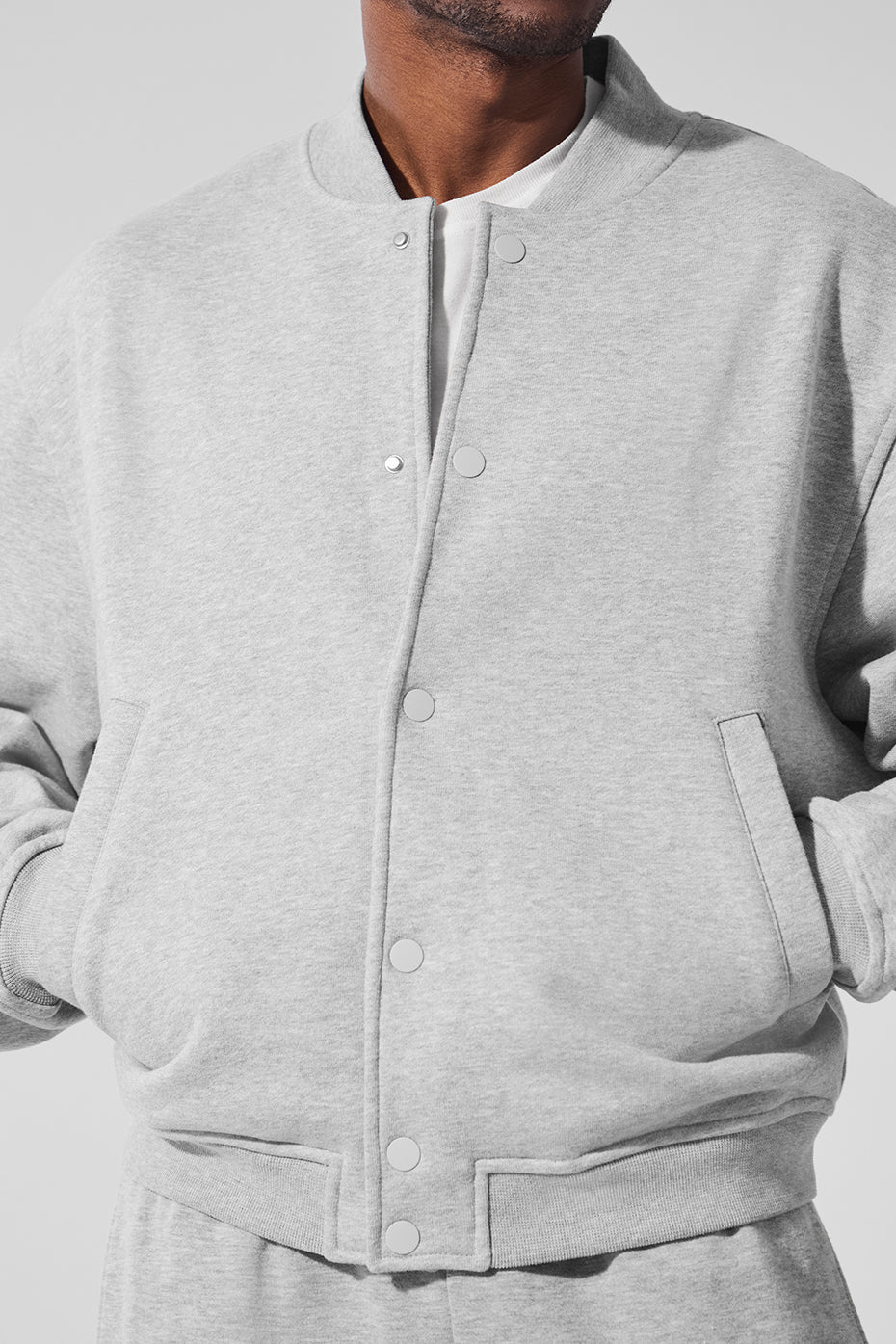 Renown Varsity Jacket - Athletic Heather Grey--5