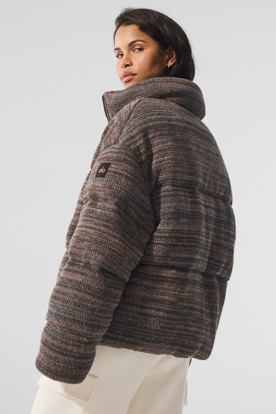 Stage Sweater Puffer - Brown Multi--3