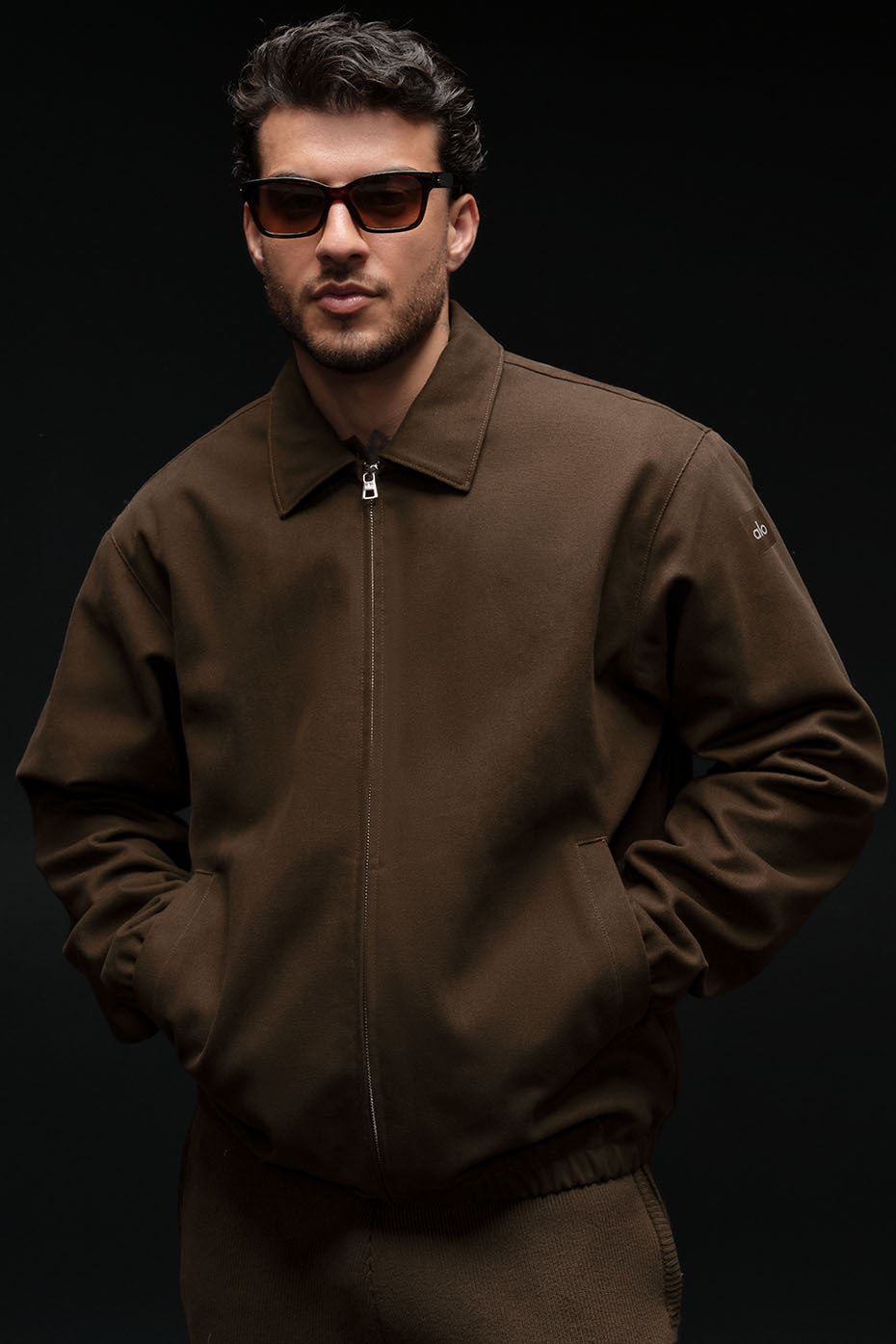 Cotton Canvas Coaches Jacket - Espresso--0