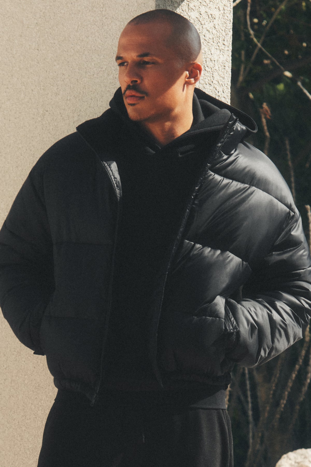 Cold Front Puffer Jacket - Black--0