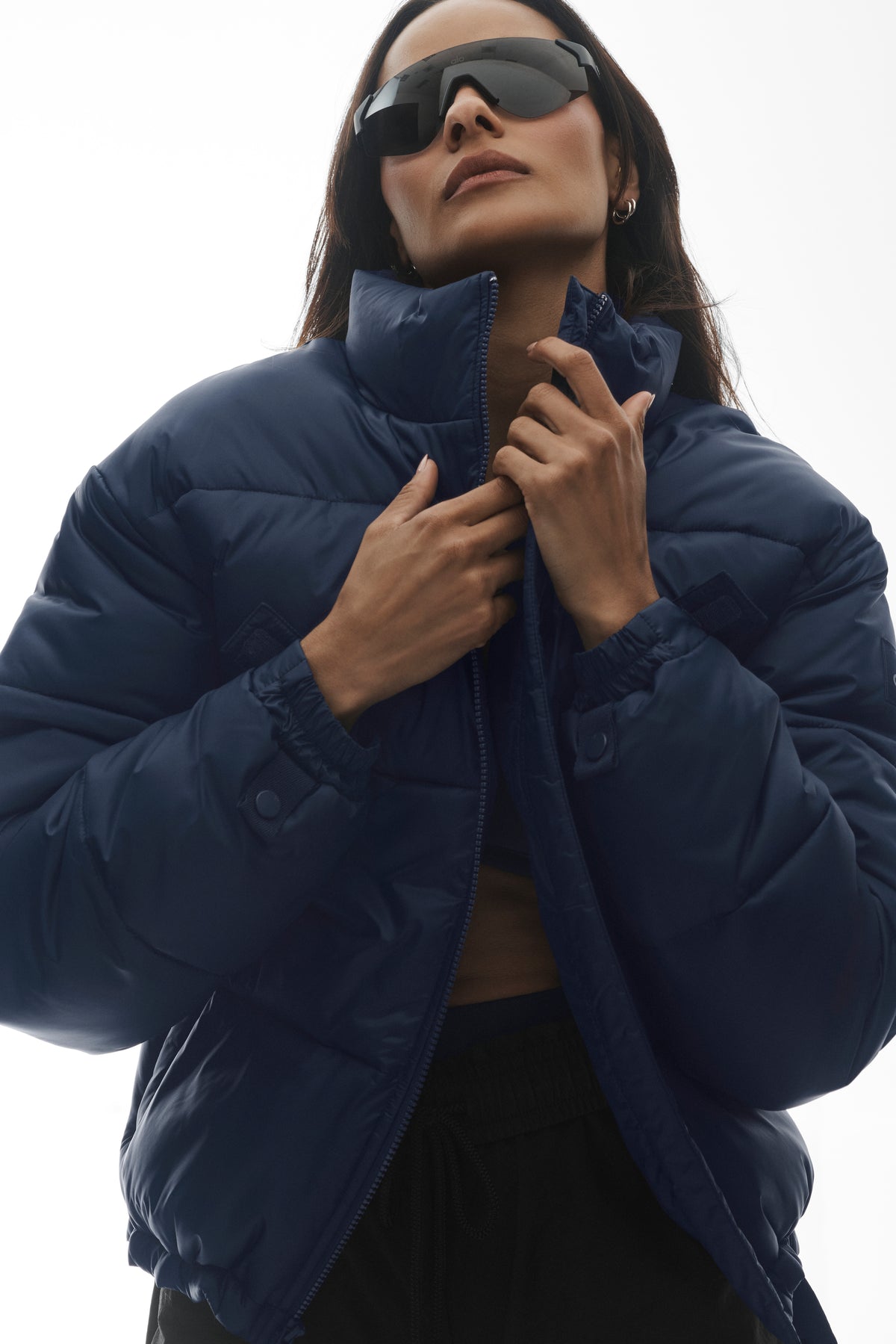 Cold Front Puffer Jacket - Navy--2