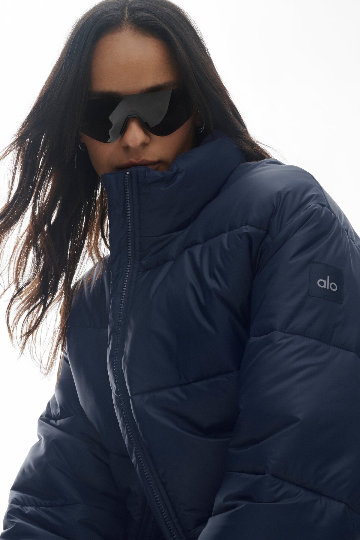 Cold Front Puffer Jacket - Navy--3
