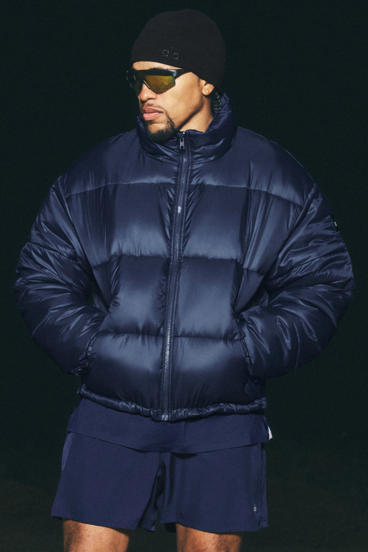 Cold Front Puffer Jacket - Navy--0