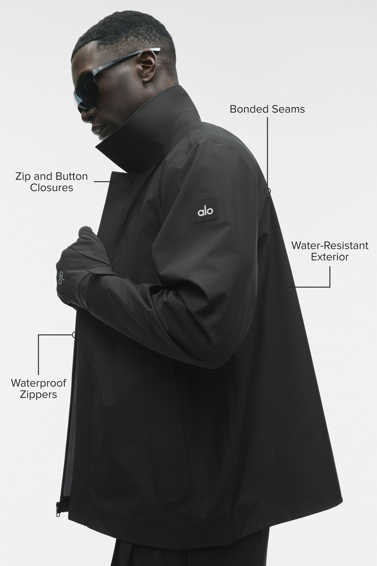 Alpha Shell Overshirt - Black--1
