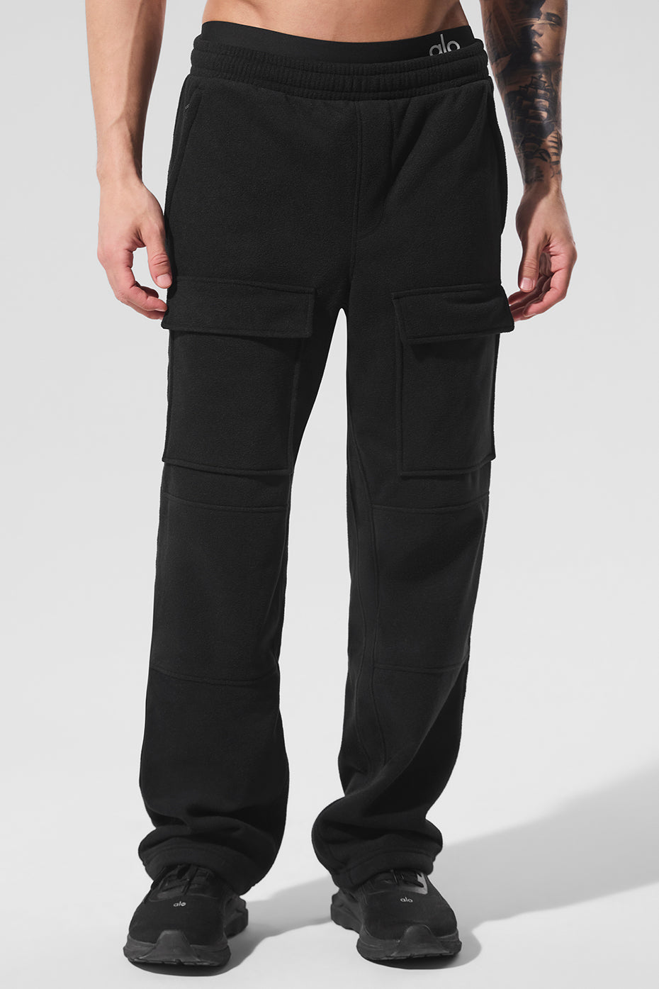Polar Fleece Ridge Cargo Pants - Black--0