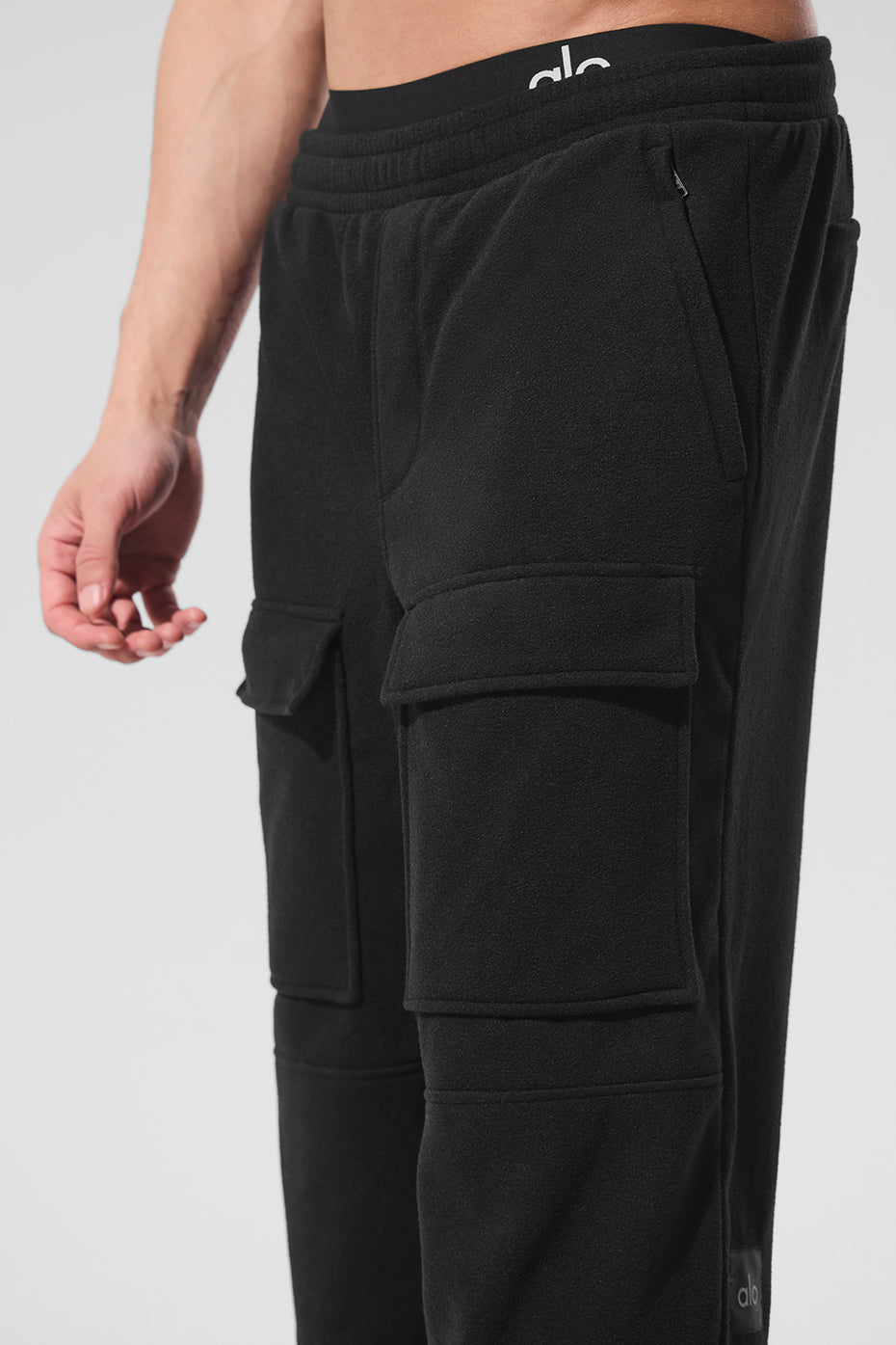 Polar Fleece Ridge Cargo Pants - Black--4