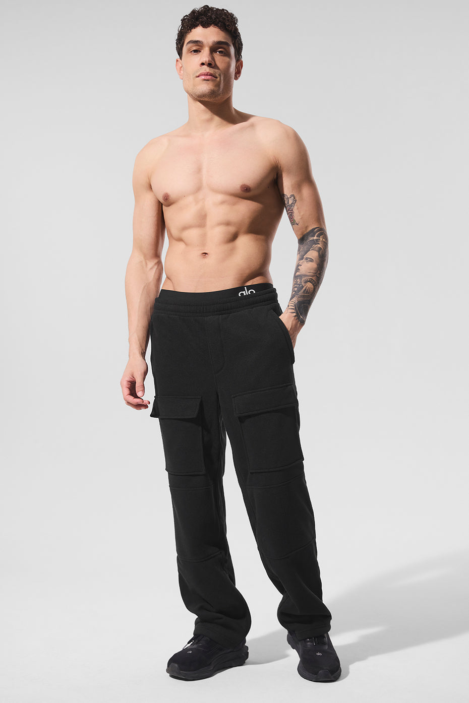 Polar Fleece Ridge Cargo Pants - Black--3