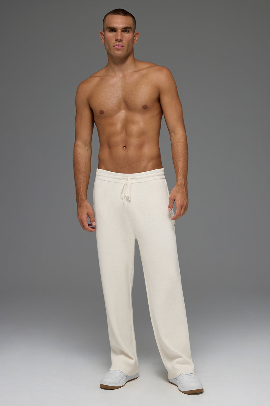 Scholar Straight Leg Sweatpant - Ivory--4