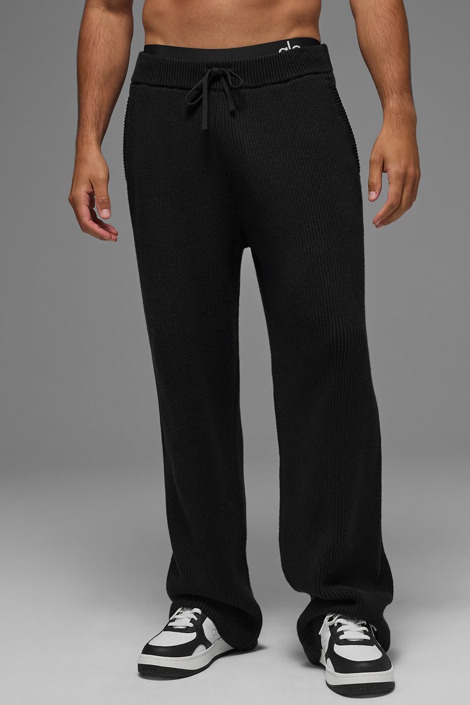 Domain Rib Knit Sweatpant - Black--0
