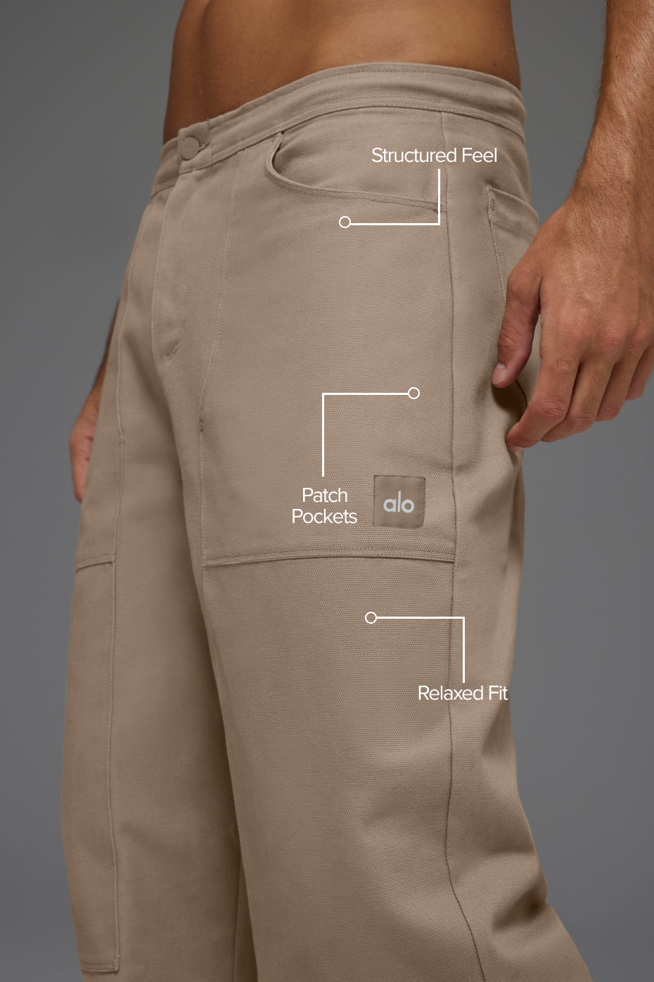 Cotton Canvas Carpenter Pant - Gravel--1