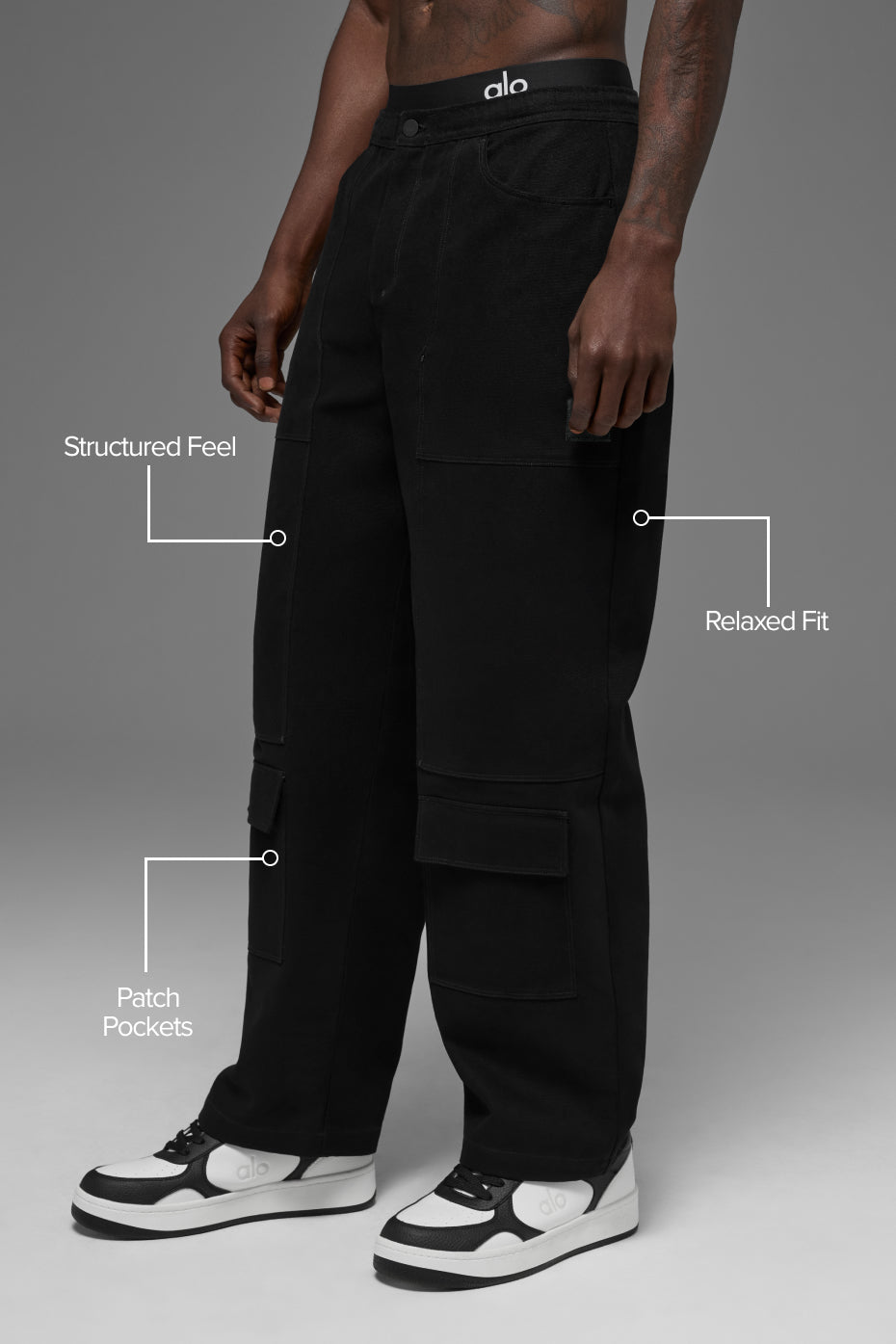Cotton Canvas Carpenter Pant - Black--1