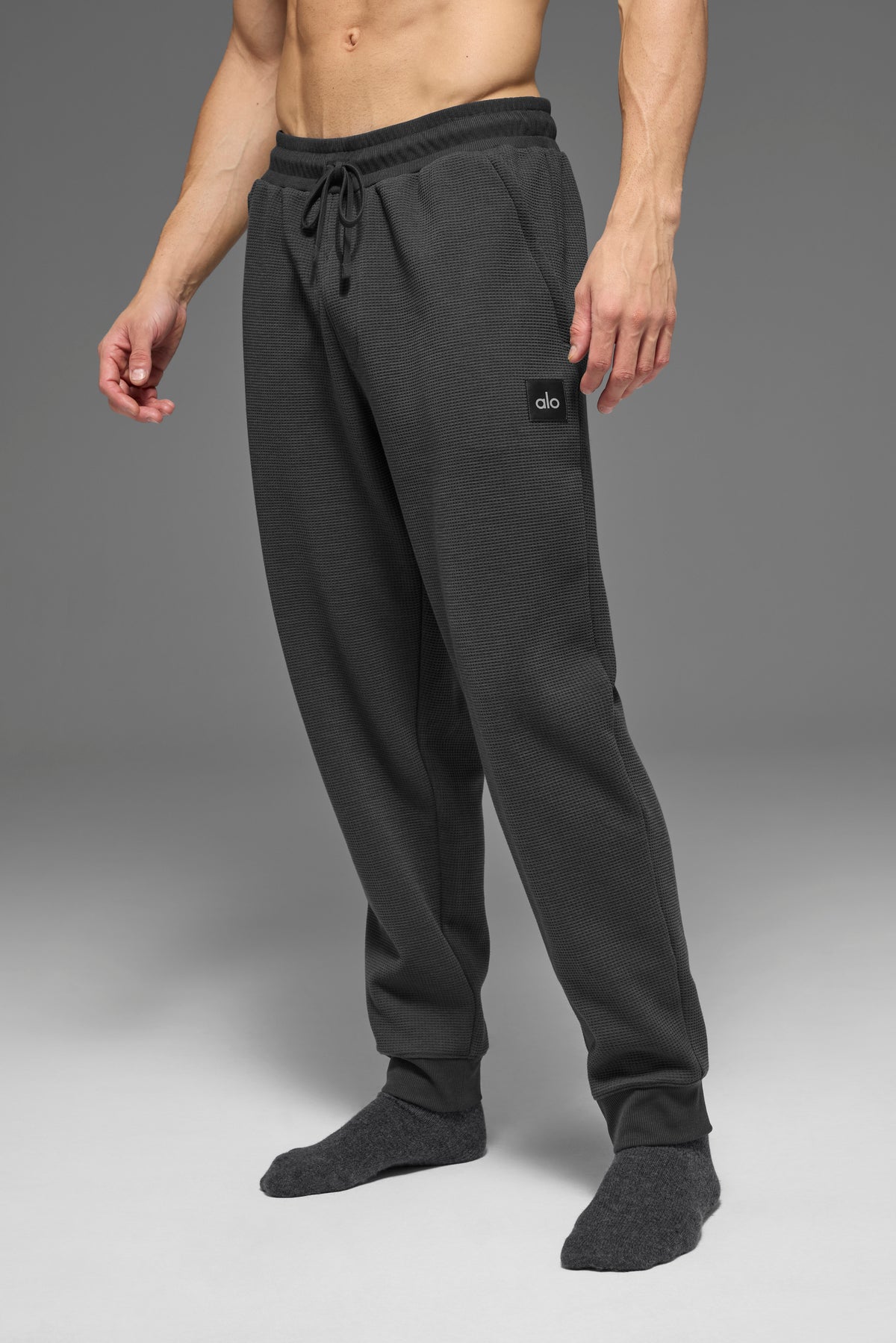 Waffle Lounge Jogger - Anthracite--1