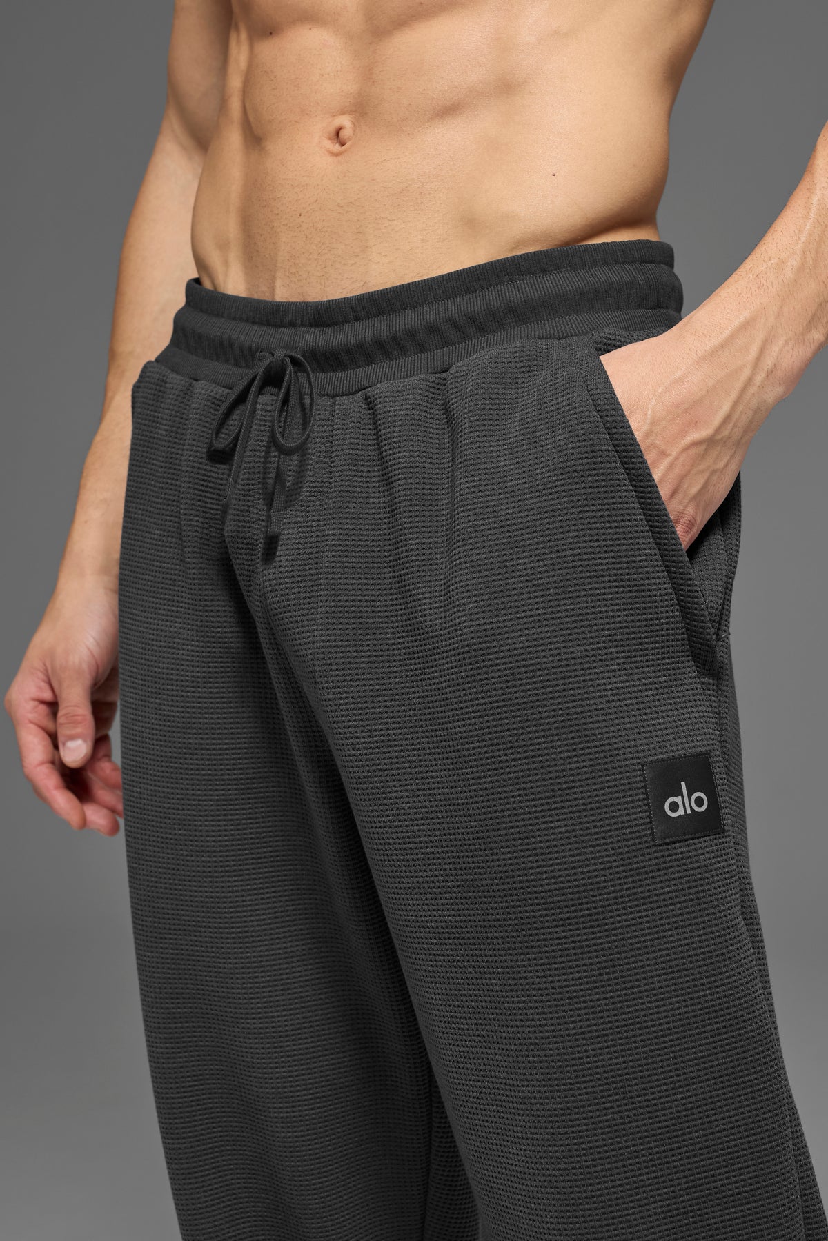 Waffle Lounge Jogger - Anthracite--3