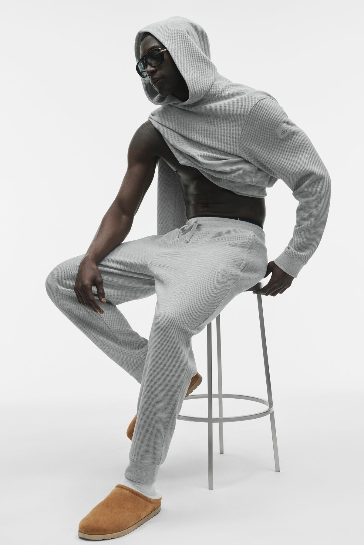 Waffle Lounge Jogger - Athletic Heather Grey--2