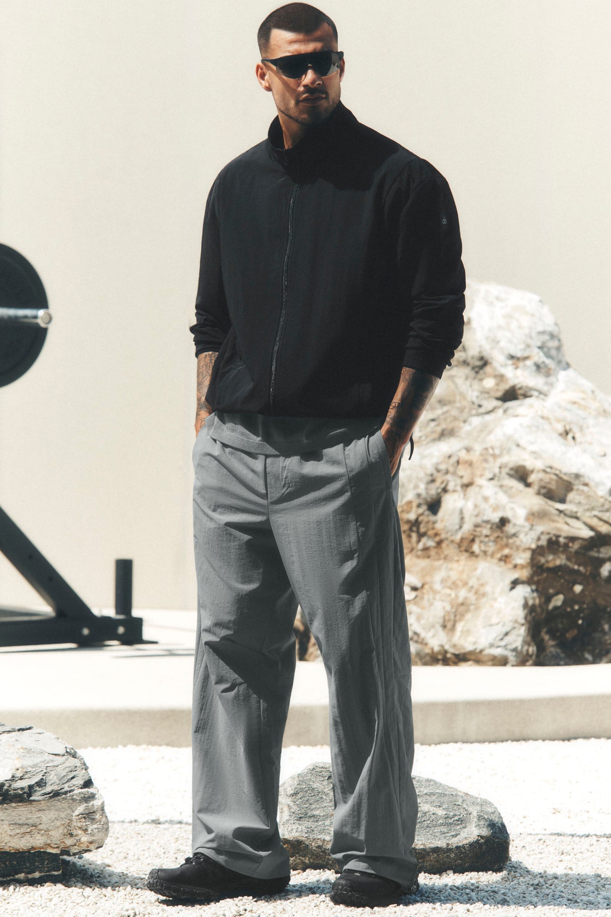 Takeaway Track Straight Leg Pant - Monument--0