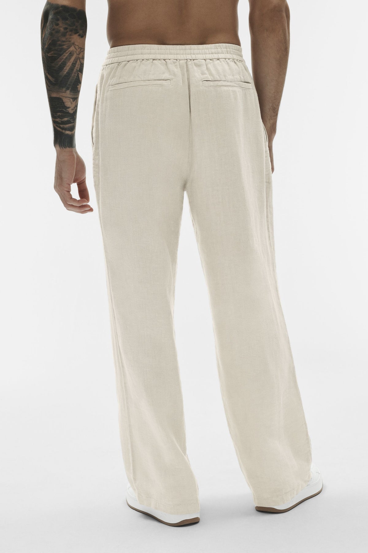 Linen Days Straight Leg Pant - Bone--3