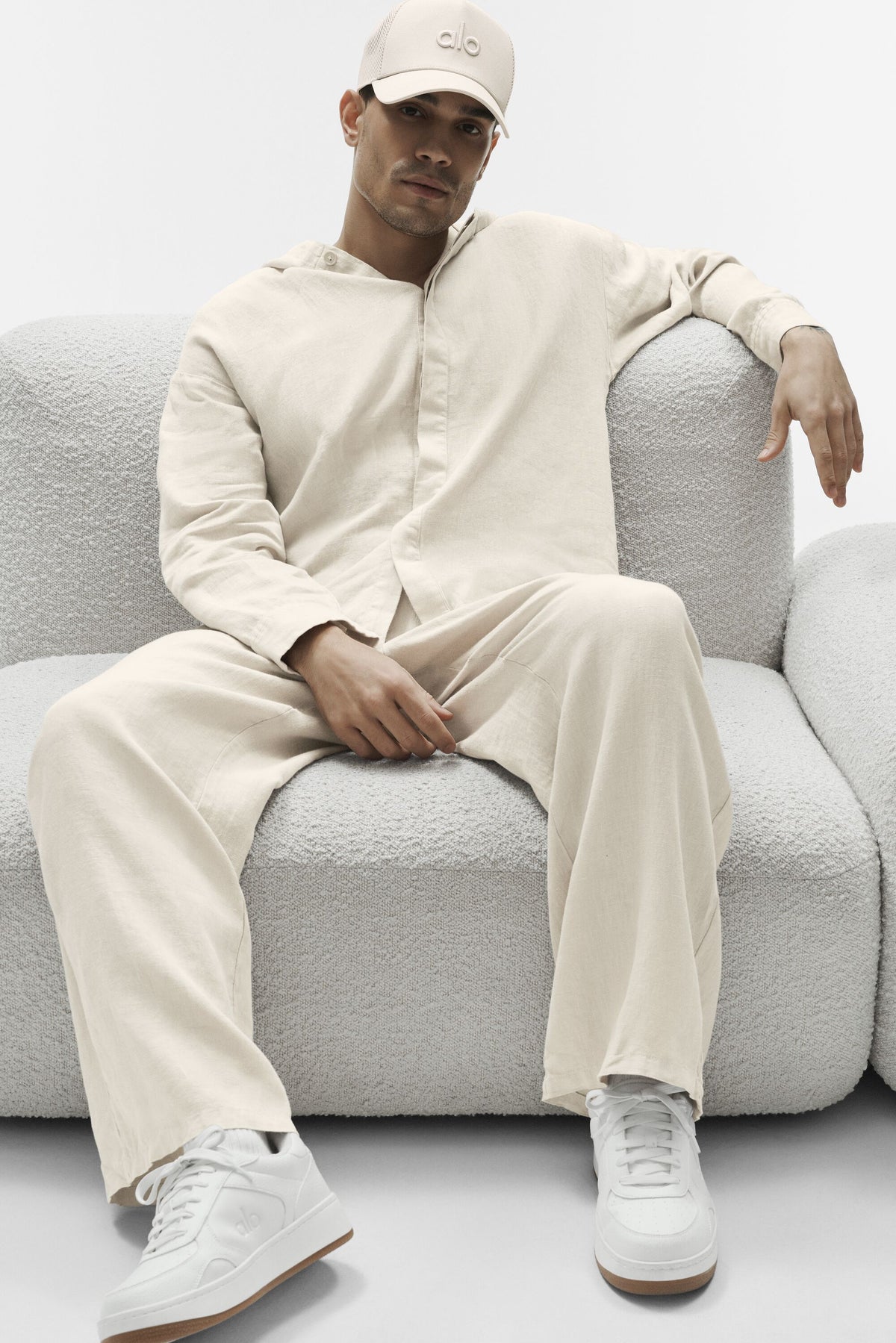 Linen Days Straight Leg Pant - Bone--5