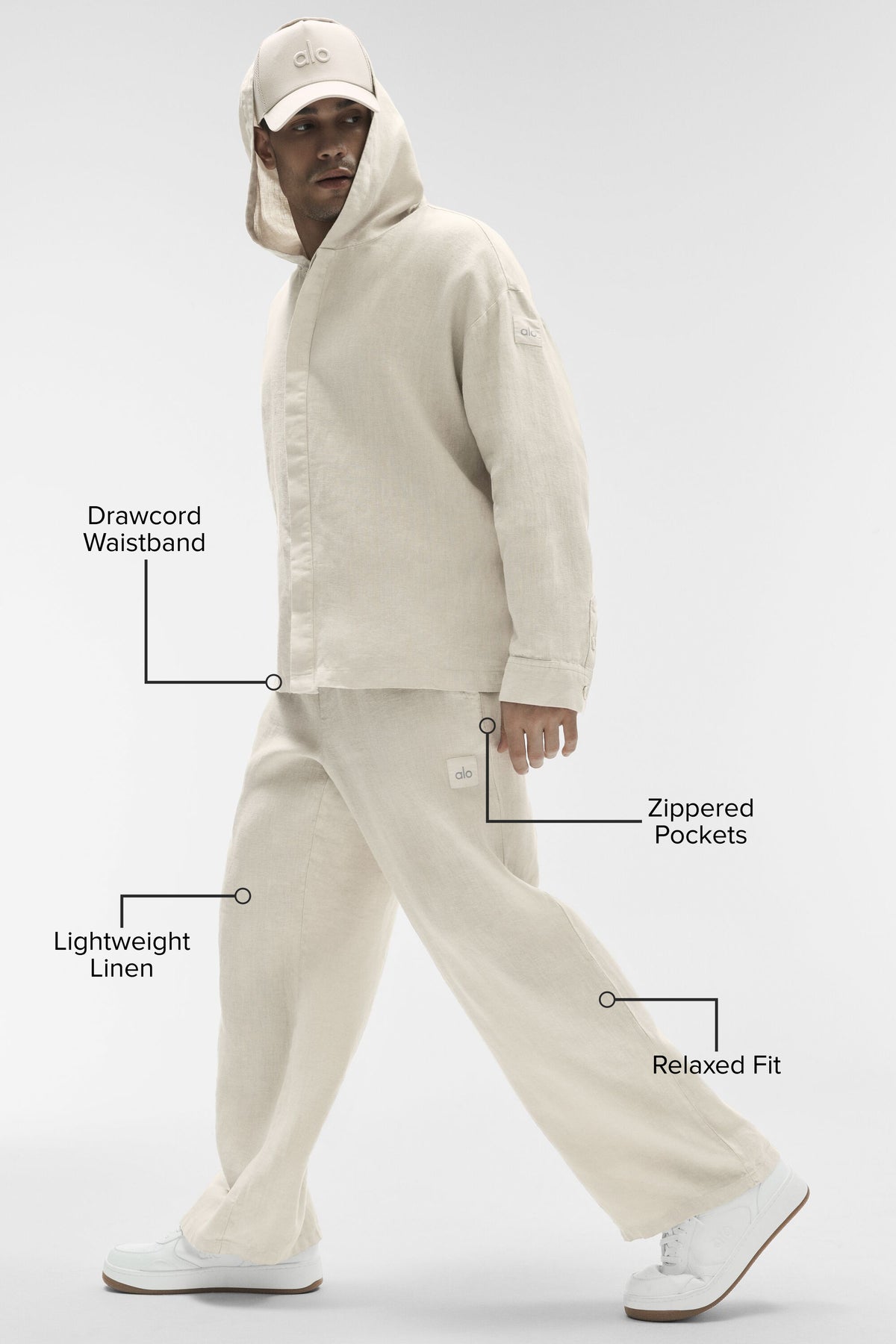 Linen Days Straight Leg Pant - Bone--1
