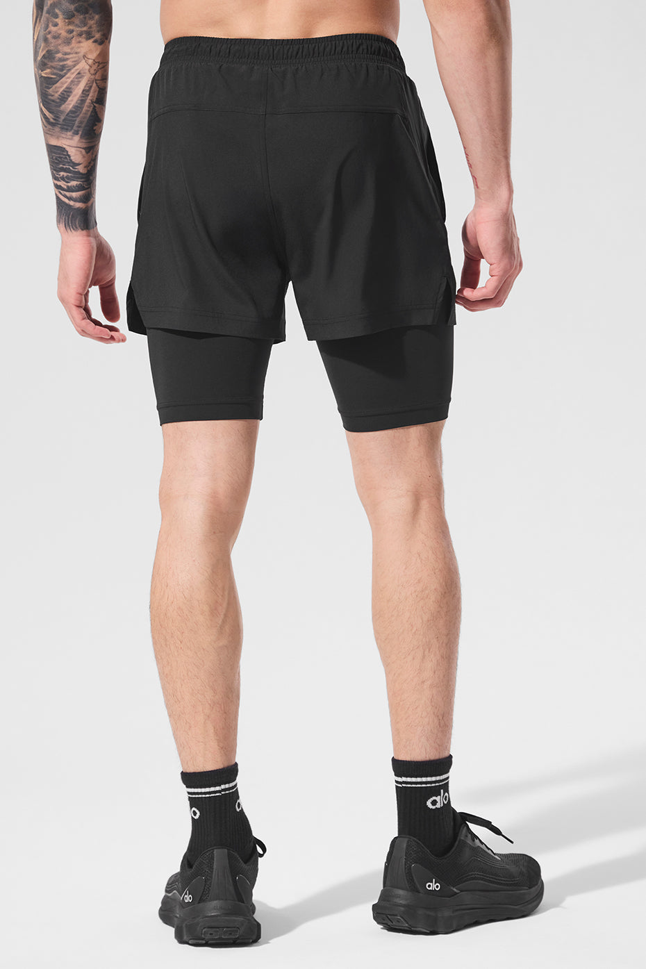 5" Revival 2-In-1 Short - Black/Black--3