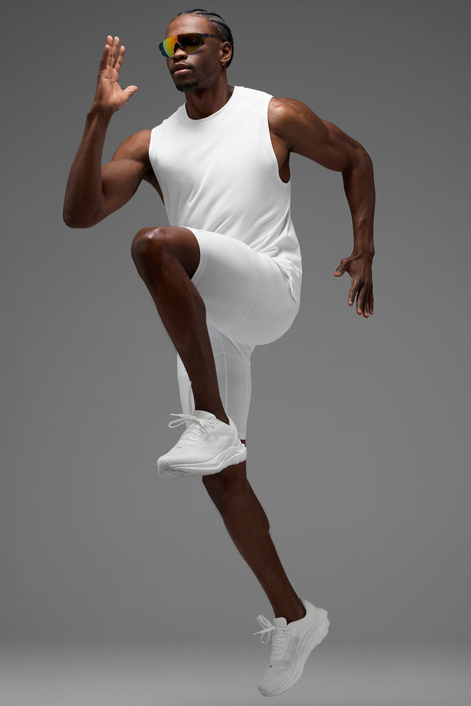 9" Flight Compression Short - White--4