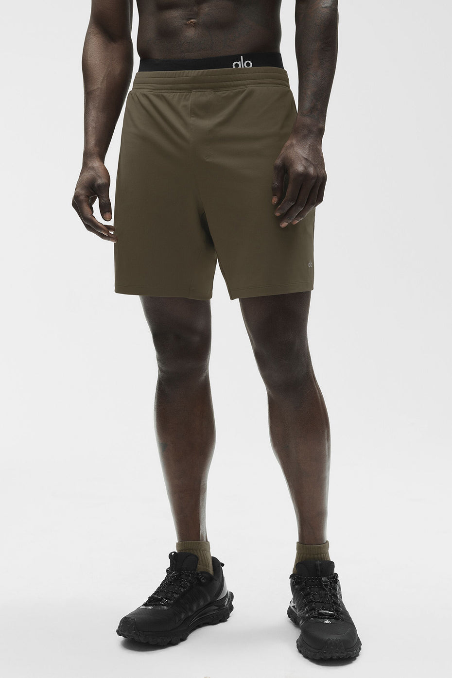 7" Conquer React Performance Short - Olive Tree--0