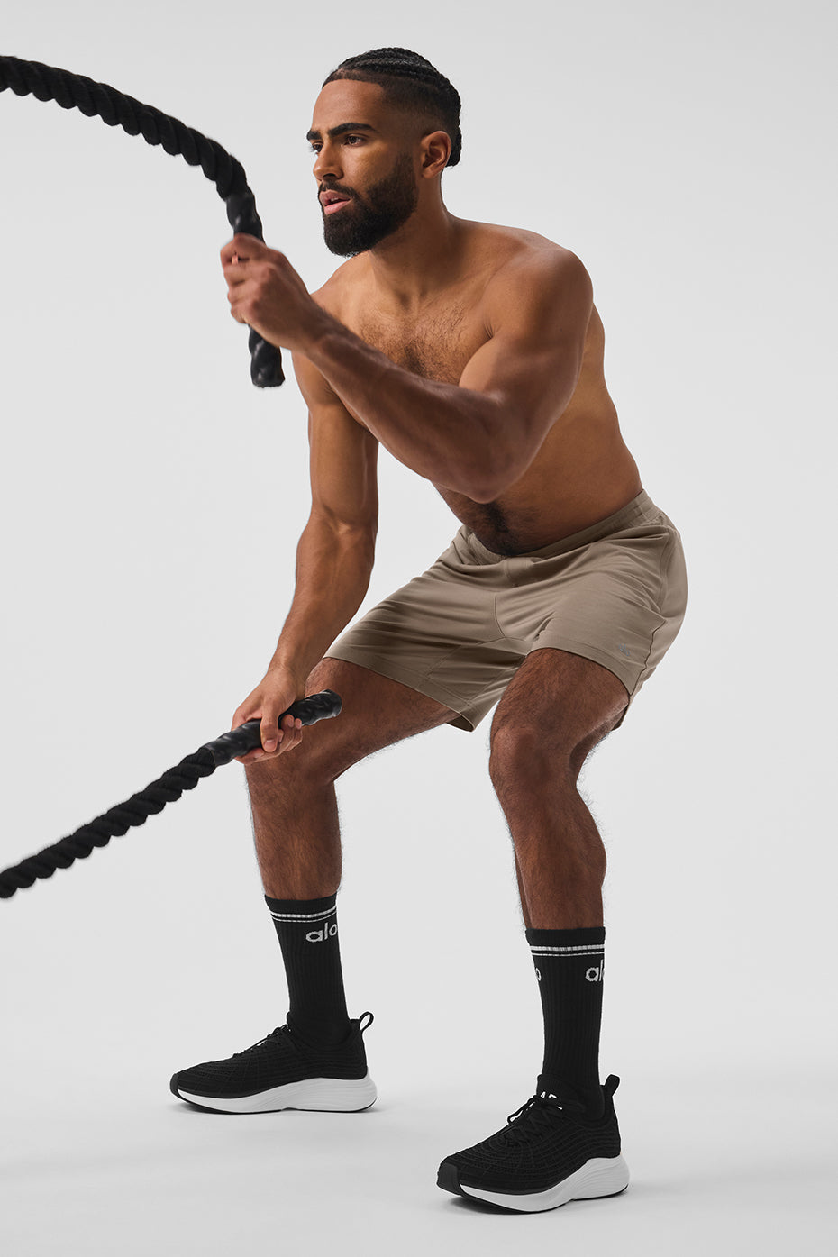7" Conquer React Performance Short - Gravel--4