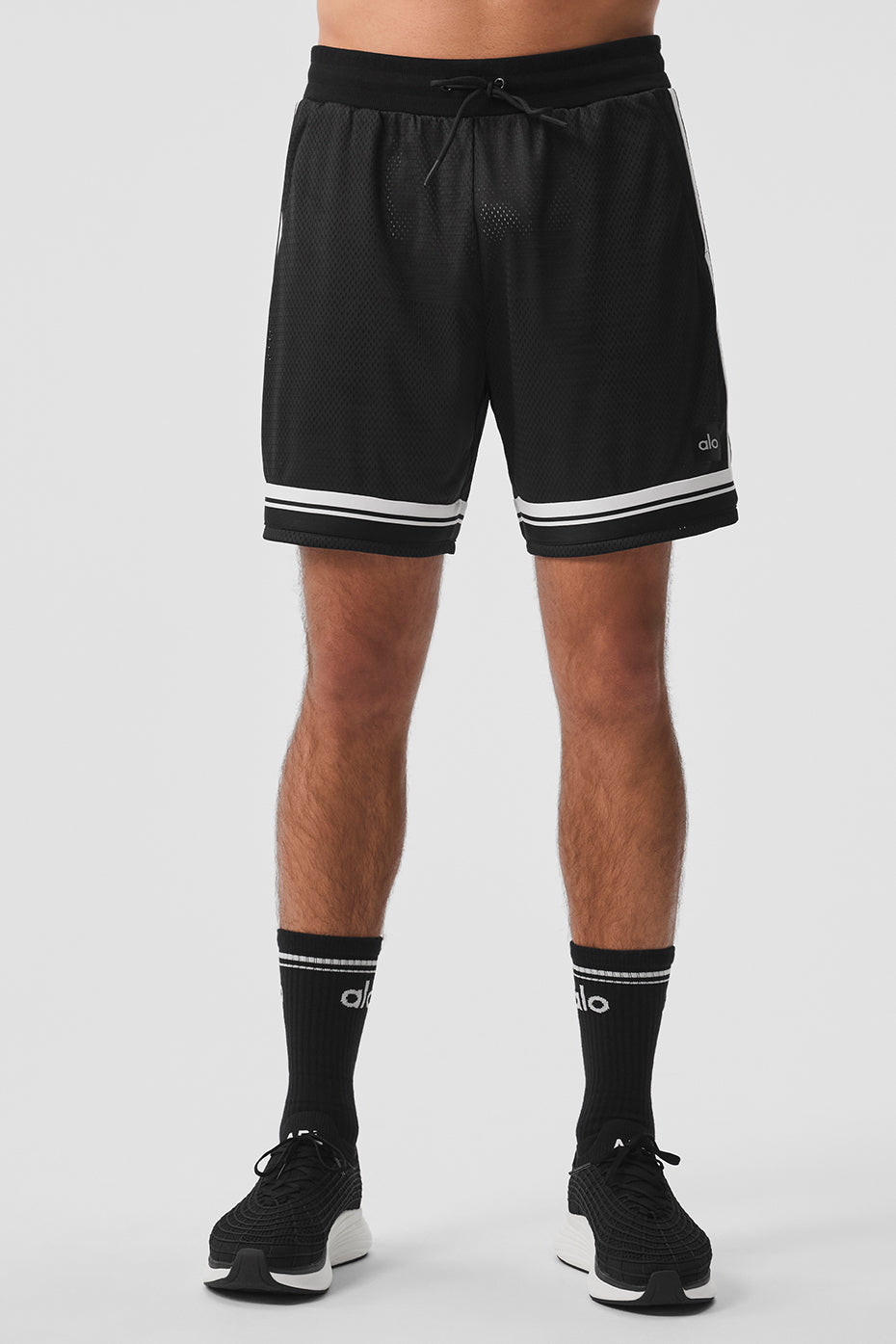 7" Key Mesh Basketball Short - Black--1
