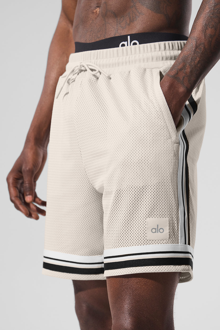 7" Key Mesh Basketball Short - Bone--1
