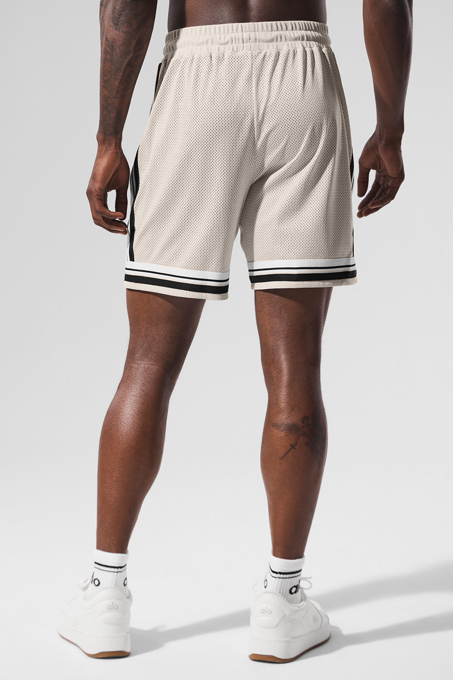 7" Key Mesh Basketball Short - Bone--2