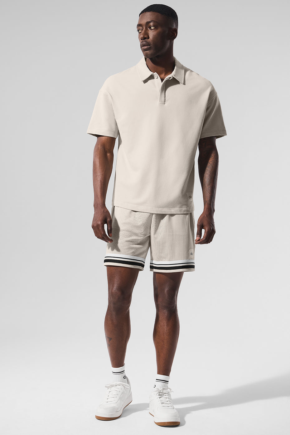 7" Key Mesh Basketball Short - Bone--3