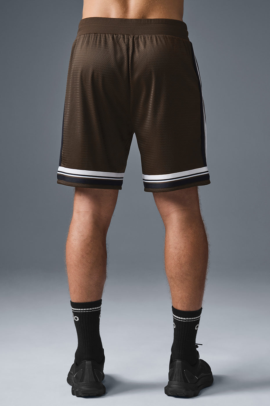 7" Key Mesh Basketball Short - Espresso--1