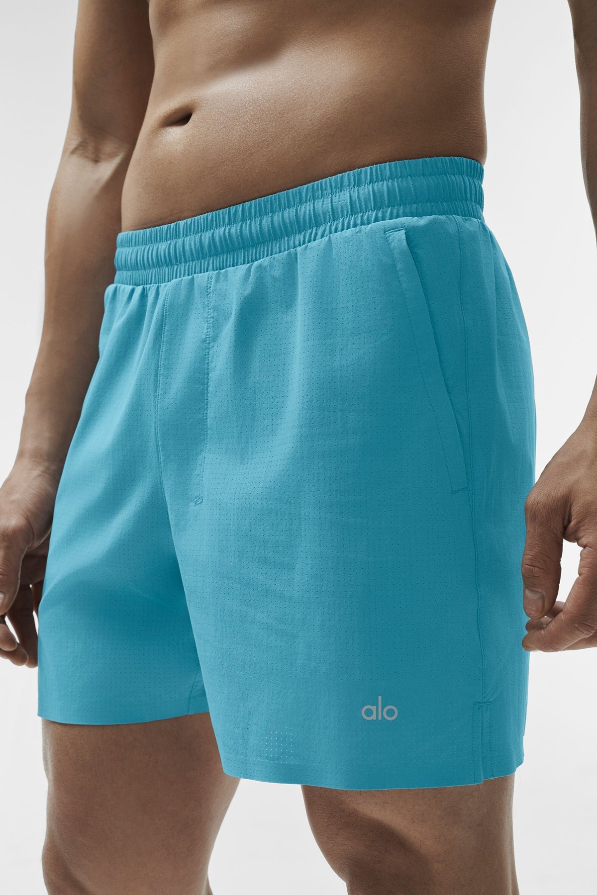 5" Traction Running Short - Blue Breeze--1