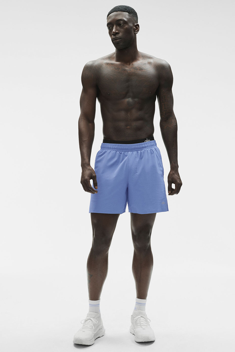 5" Traction Running Short - Provence Blue--4