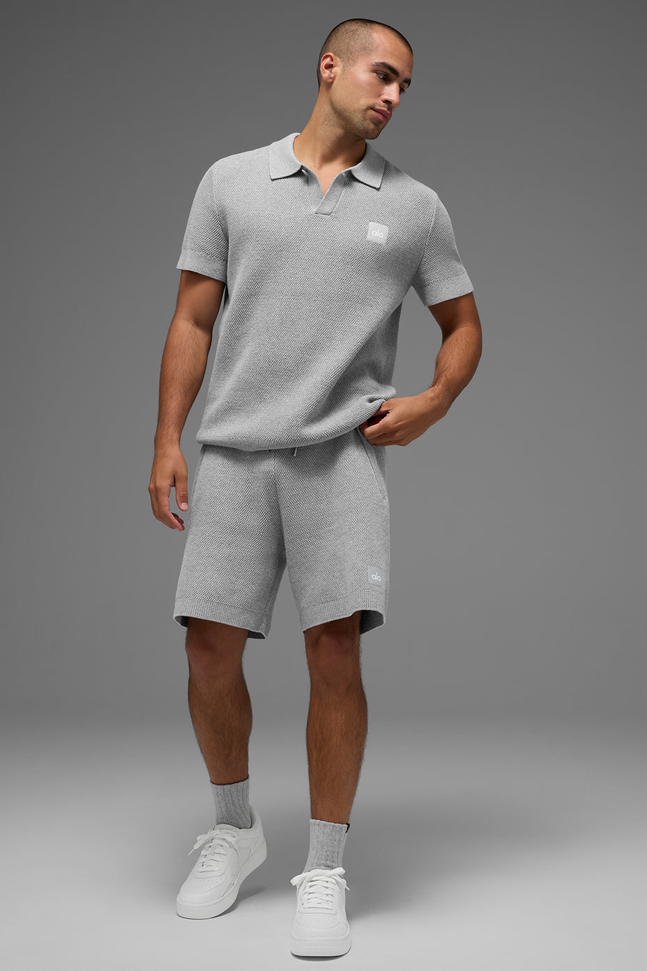 7" Sports Club Sweater Knit Short - Athletic Heather Grey--4