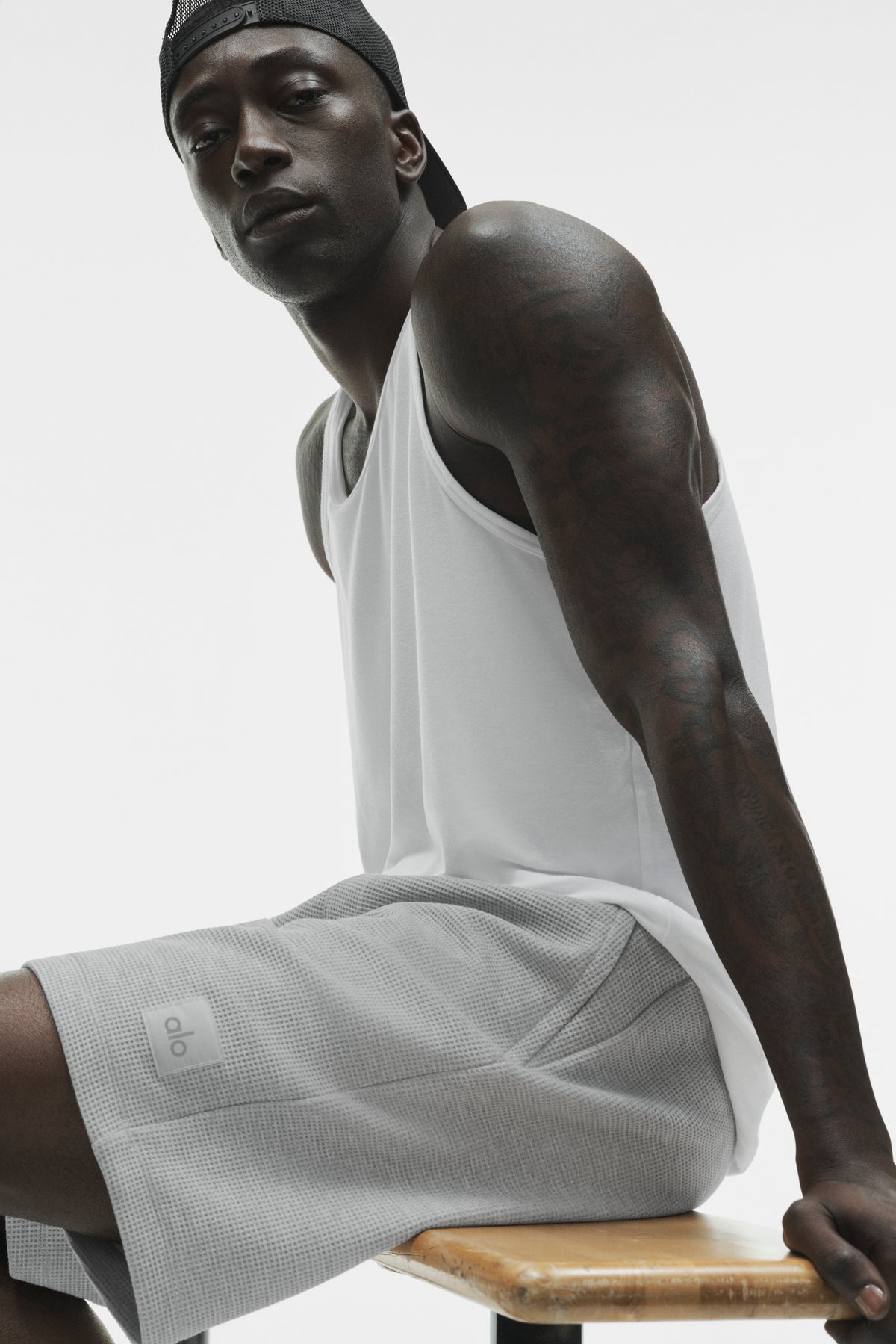 7" Waffle Lounge Short - Athletic Heather Grey--2