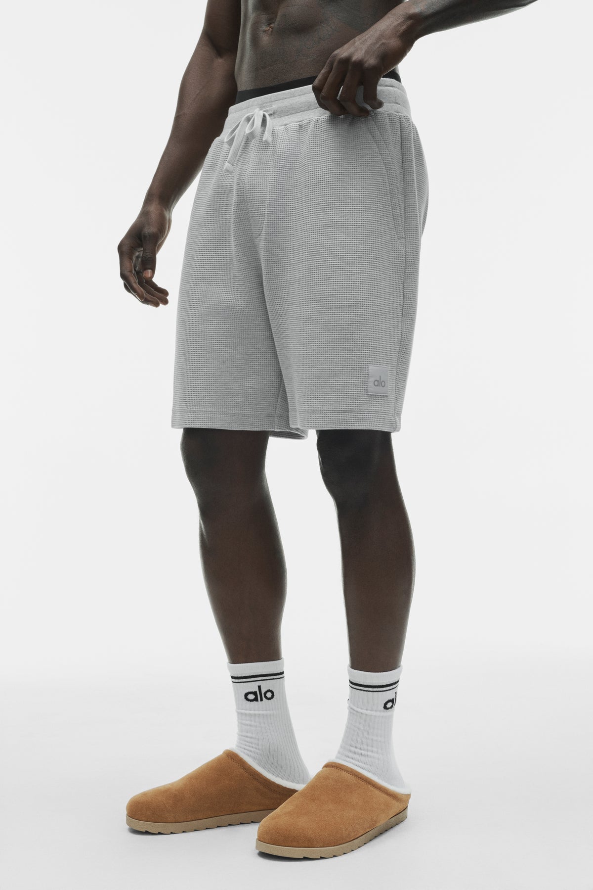 7" Waffle Lounge Short - Athletic Heather Grey--1