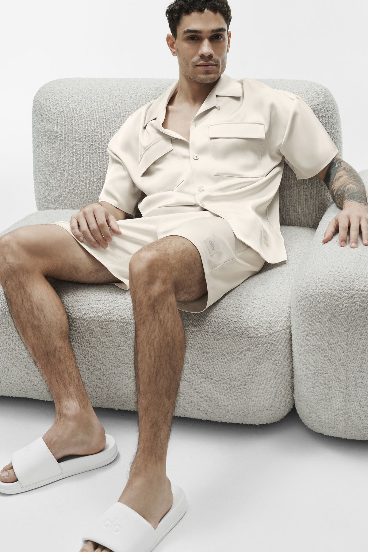7" Satin Horizon Short - Bone--4