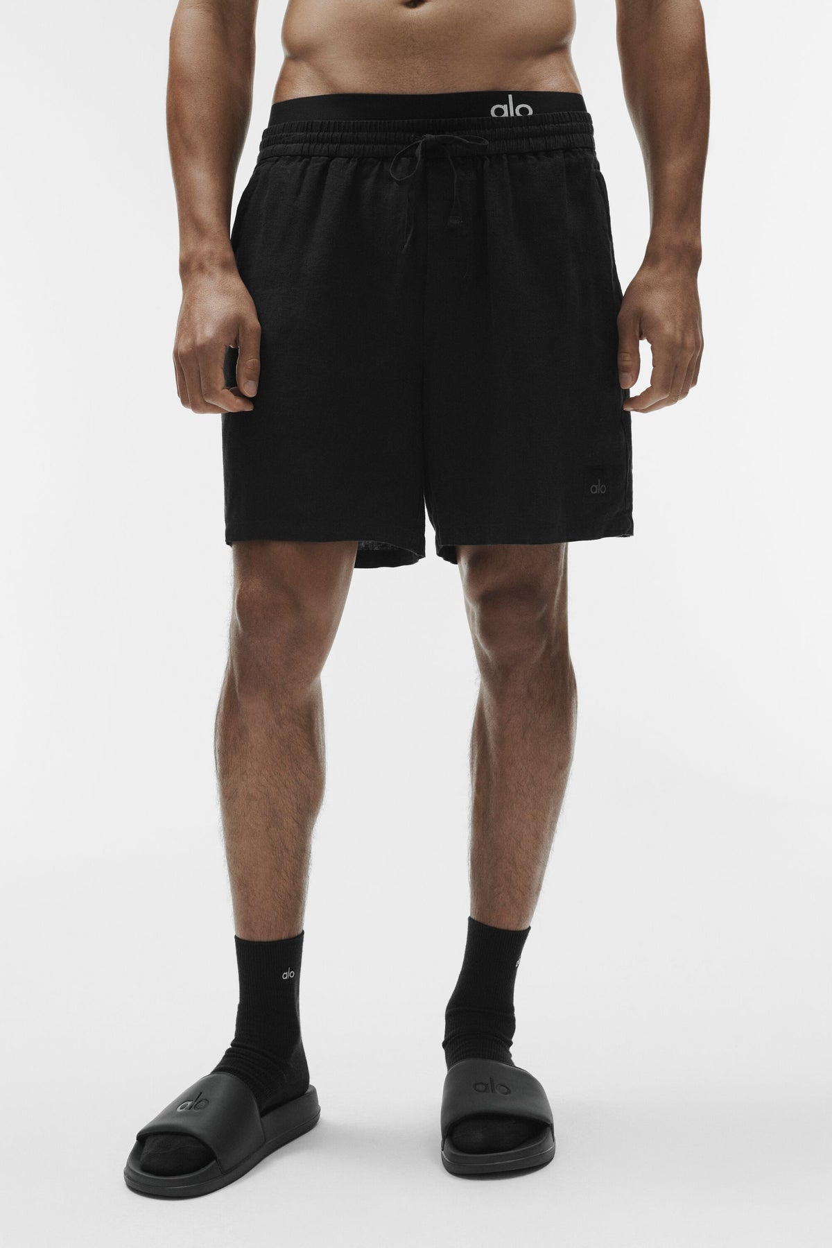 7" Linen Days Short - Black--0
