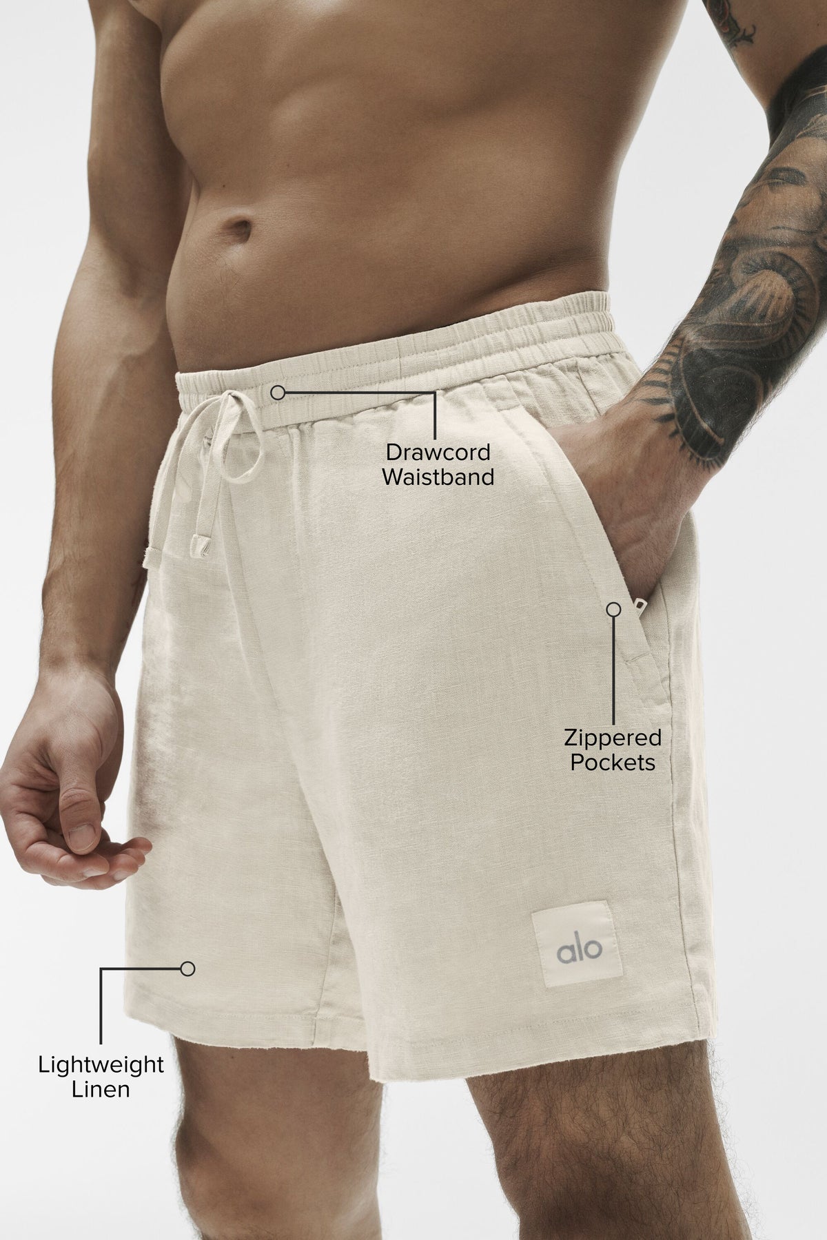 7" Linen Days Short - Bone--1