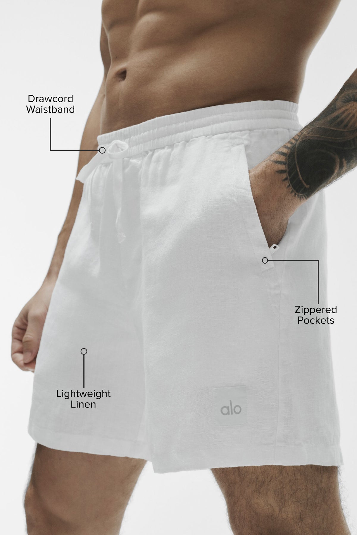 7" Linen Days Short - White--1