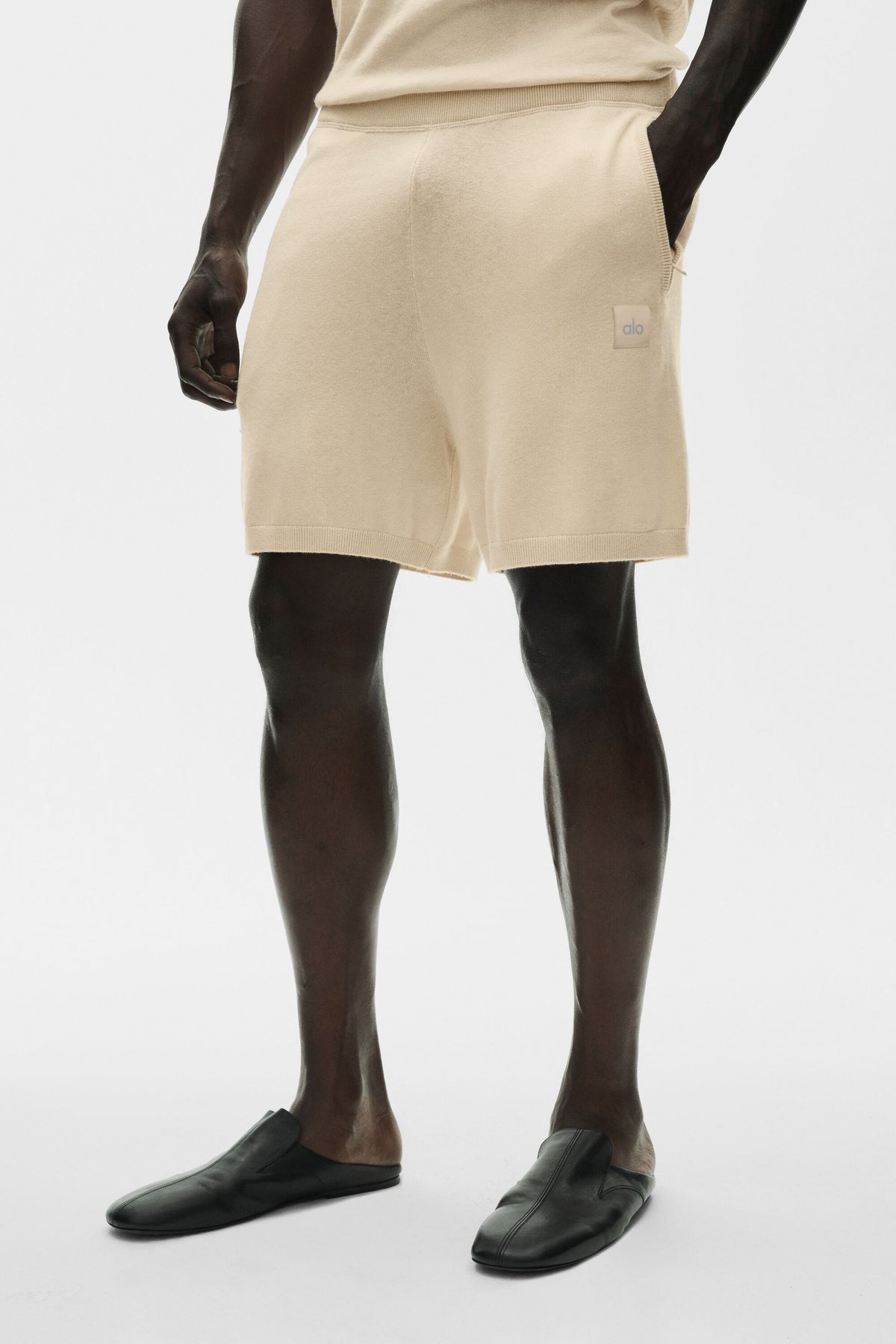 7" Cotton Cashmere Ever Soft Short - Sandy Beige--0