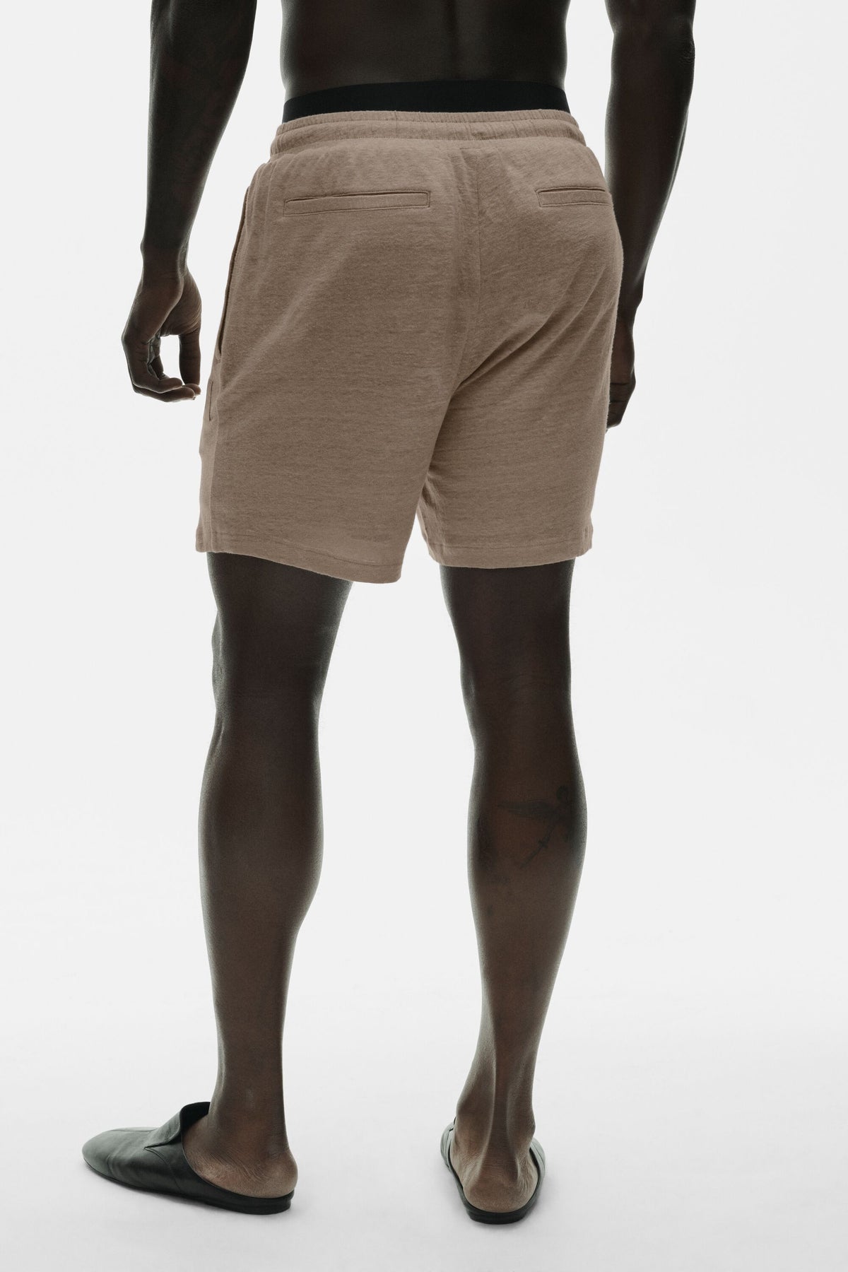 7" Linen Jersey Coastal Short - Gravel--2