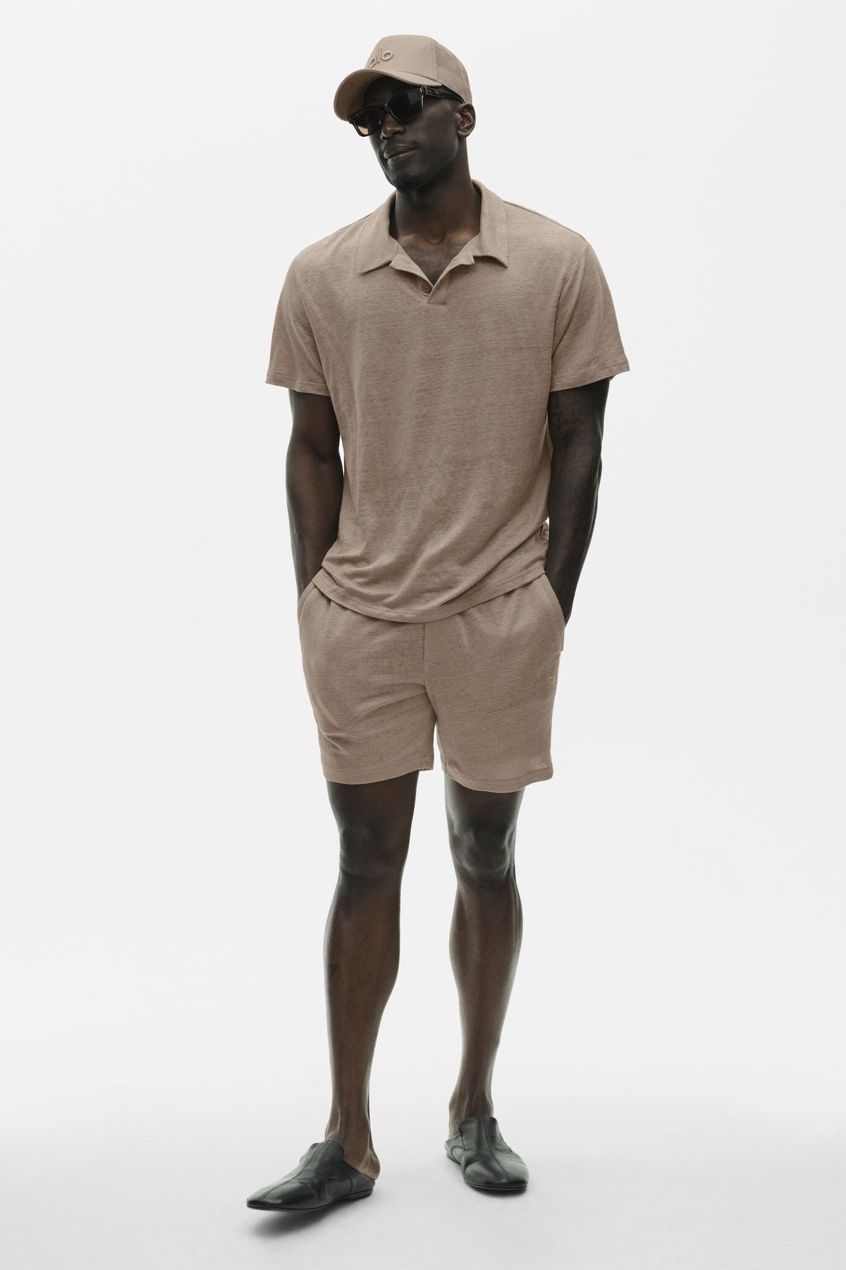 7" Linen Jersey Coastal Short - Gravel--3