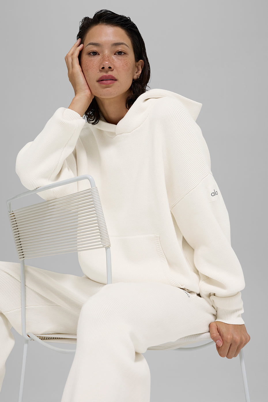 Scholar Hooded Sweater - Ivory--3