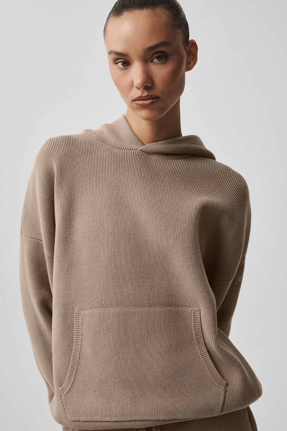 Scholar Hooded Sweater - Gravel--0
